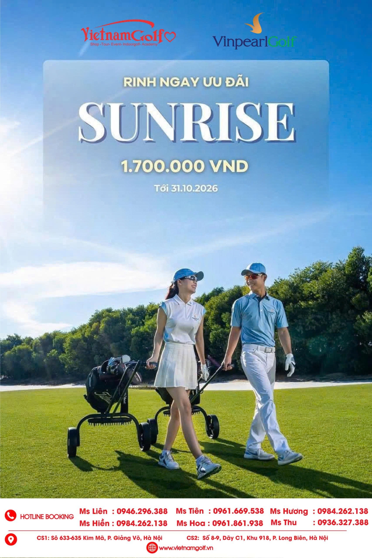 VINPEARL GOLF - SUMMER SALE (Sunrise & Unlimited Golf)